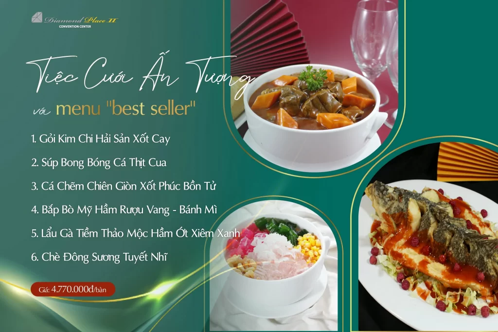 Tiệc cưới ấn tượng với menu best seller của Diamond Place 2