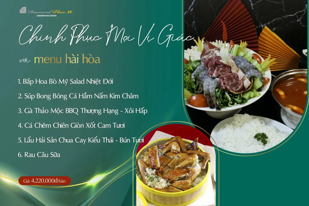 Chinh phục mọi vị giác với menu tiệc cưới hài hòa