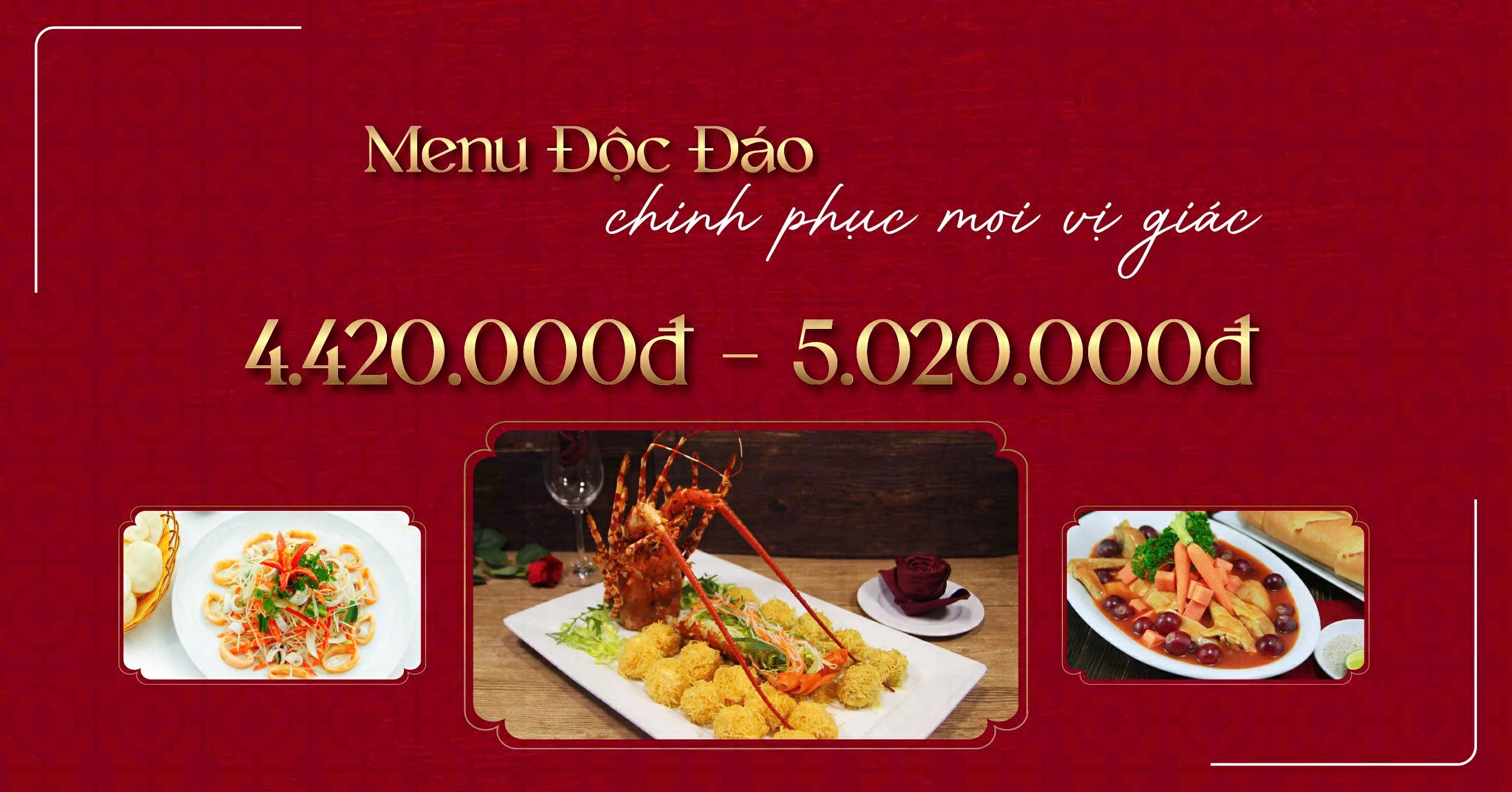 Menu tiệc cưới tại nhà hàng tiệc cưới diamond place 2