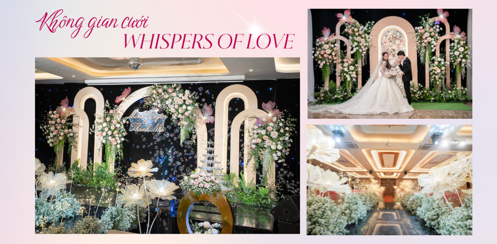 DIAMOND PLACE TÂN BÌNH – DIỆN MẠO MỚI, ĐẲNG CẤP MỚI Không gian cưới Whispers Of Love - lãng mạn, ngọt ngào